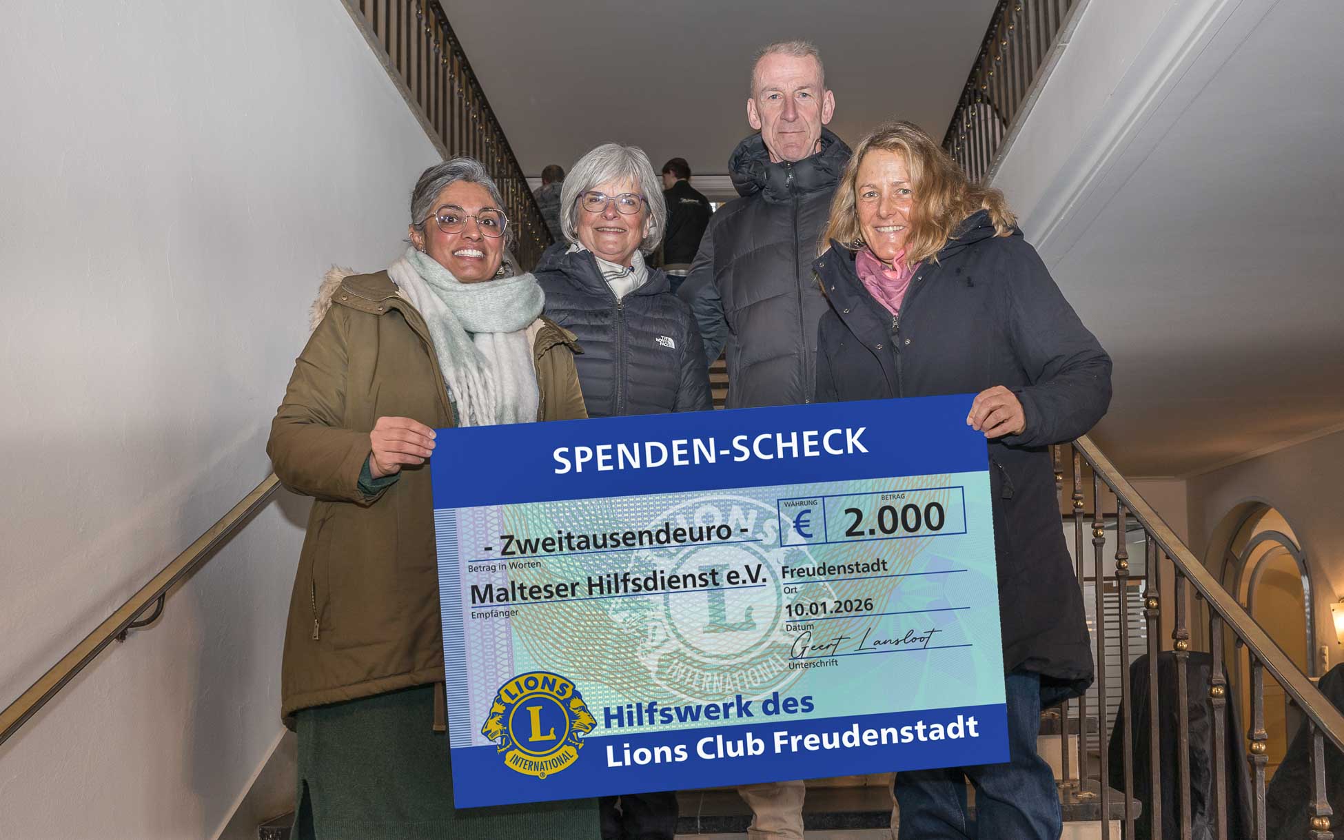 Lions Club spendet an Malteser Hospizdienst Freudenstadt